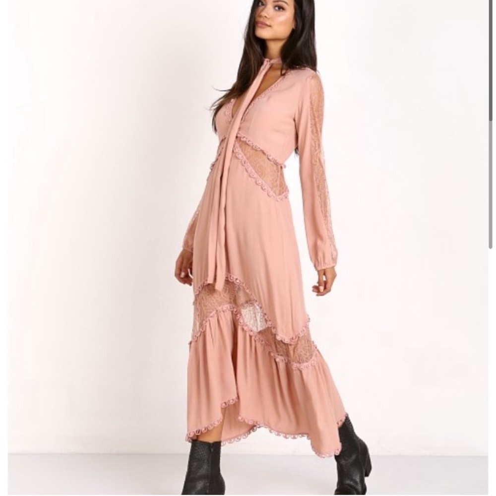 For Love and Lemons Lilou Midi Dress Sz S FL&L EUC - Picture 2 of 16